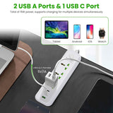 Power Strip with 5.9ft Extension Batteries & Power Accessories - Tophatter Daily Deals