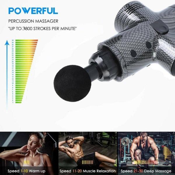Professional Massage Guns - 8 Heads Deep Tissue Handheld Percussion Muscle Percussion Massager Health Care - Tophatter Daily Deals