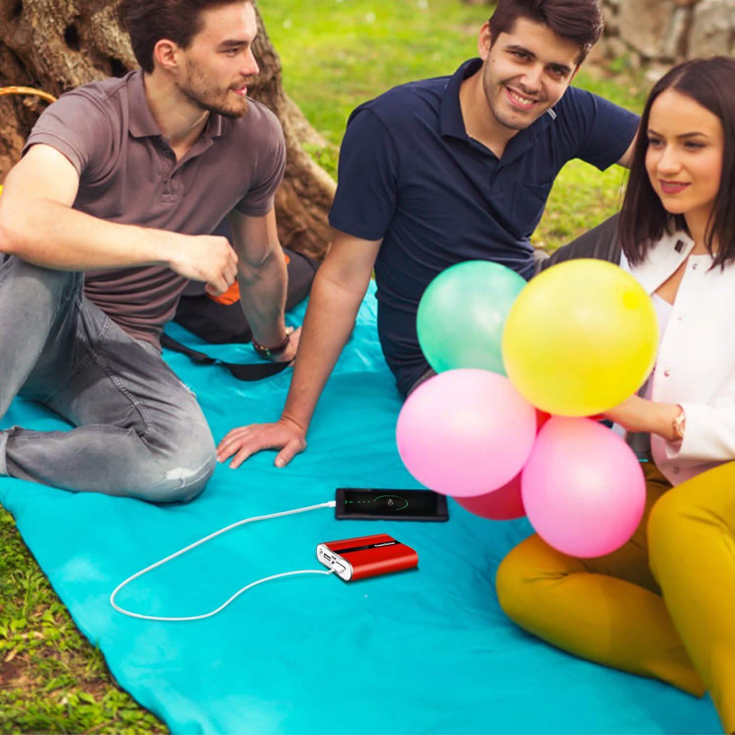 Powermaster 12000mAh Portable Charger with Dual USB Ports 3.1A Output Mobile Accessories - Tophatter Daily Deals