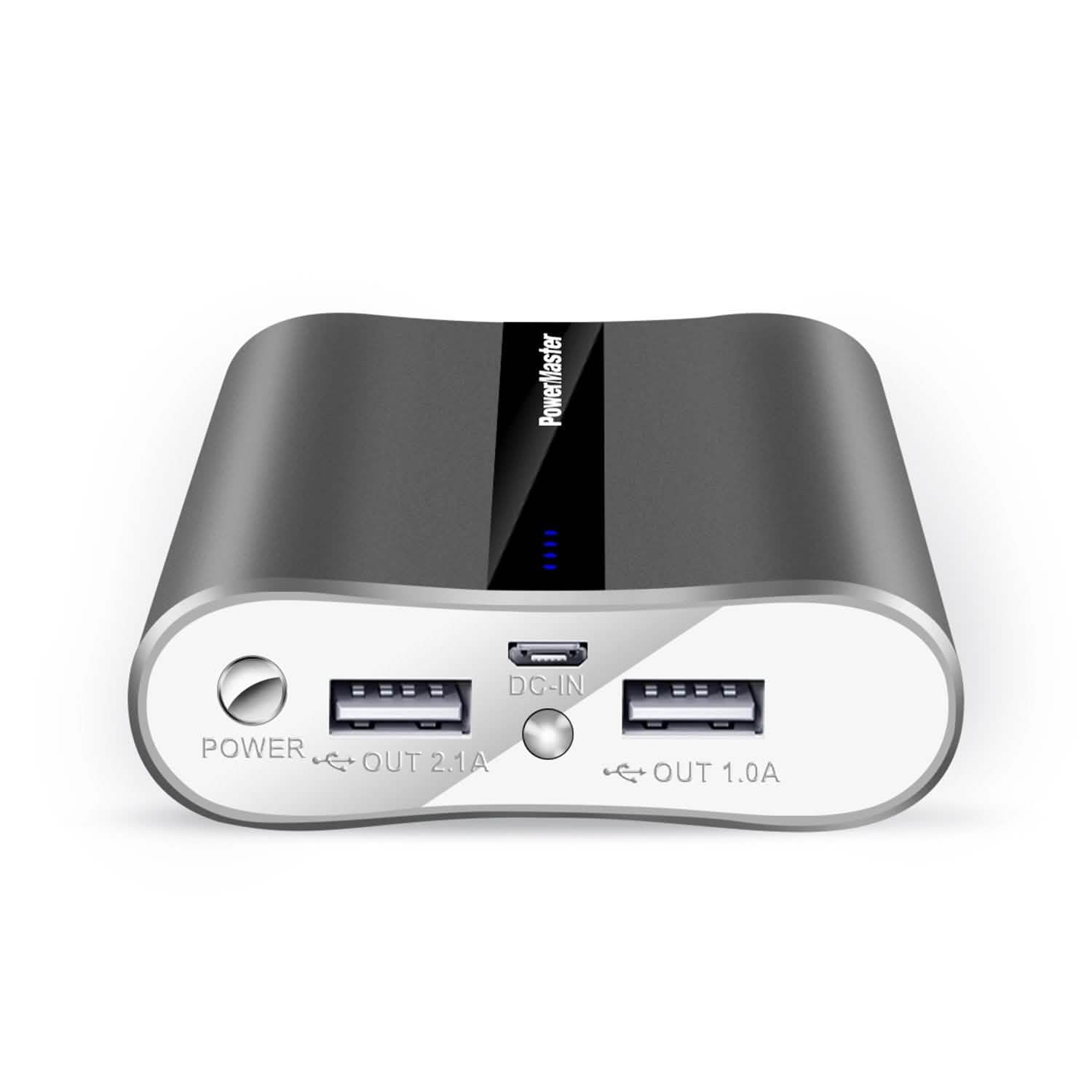 Powermaster 12000mAh Portable Charger with Dual USB Ports 3.1A Output Mobile Accessories - Tophatter Daily Deals