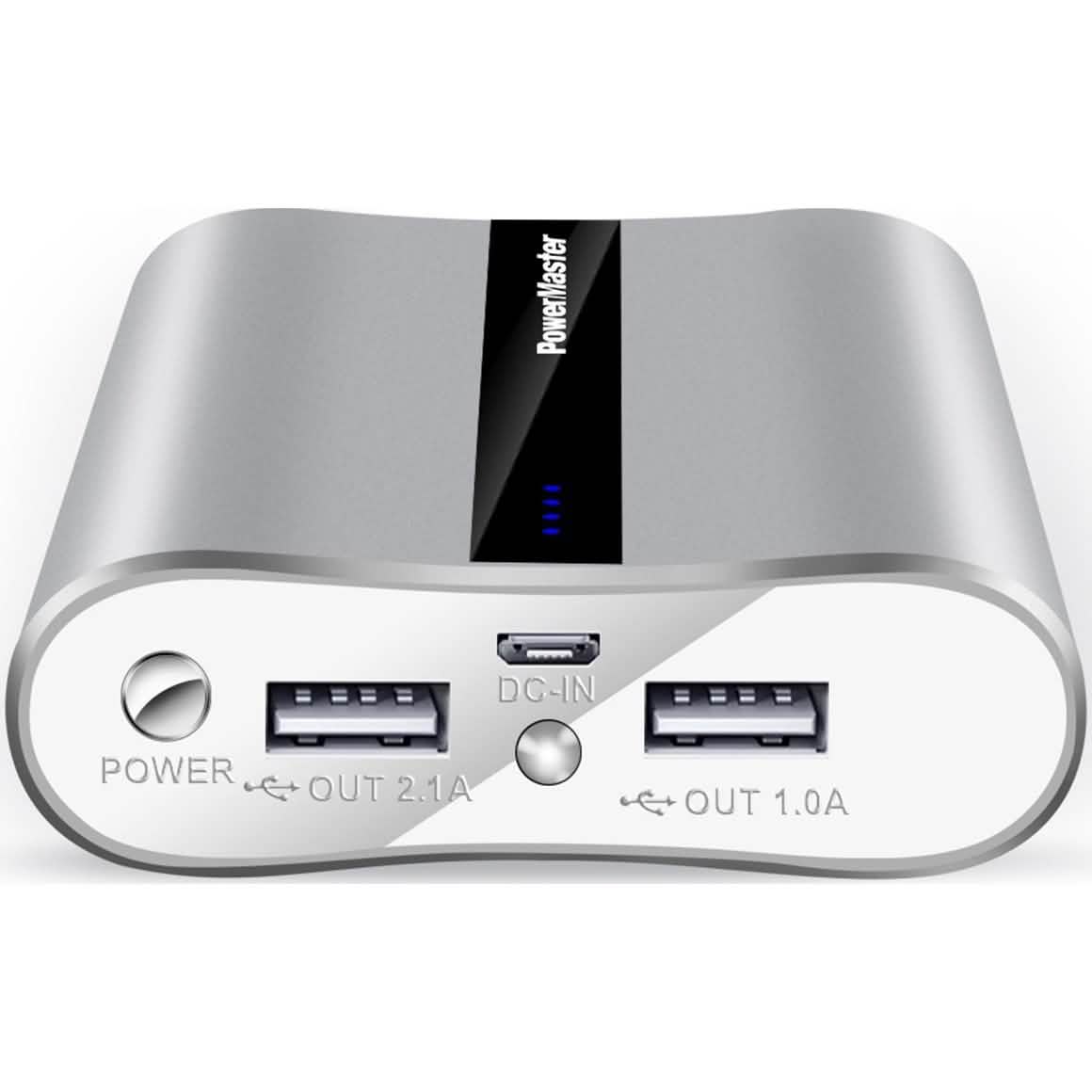 Powermaster 12000mAh Portable Charger with Dual USB Ports 3.1A Output Mobile Accessories - Tophatter Daily Deals