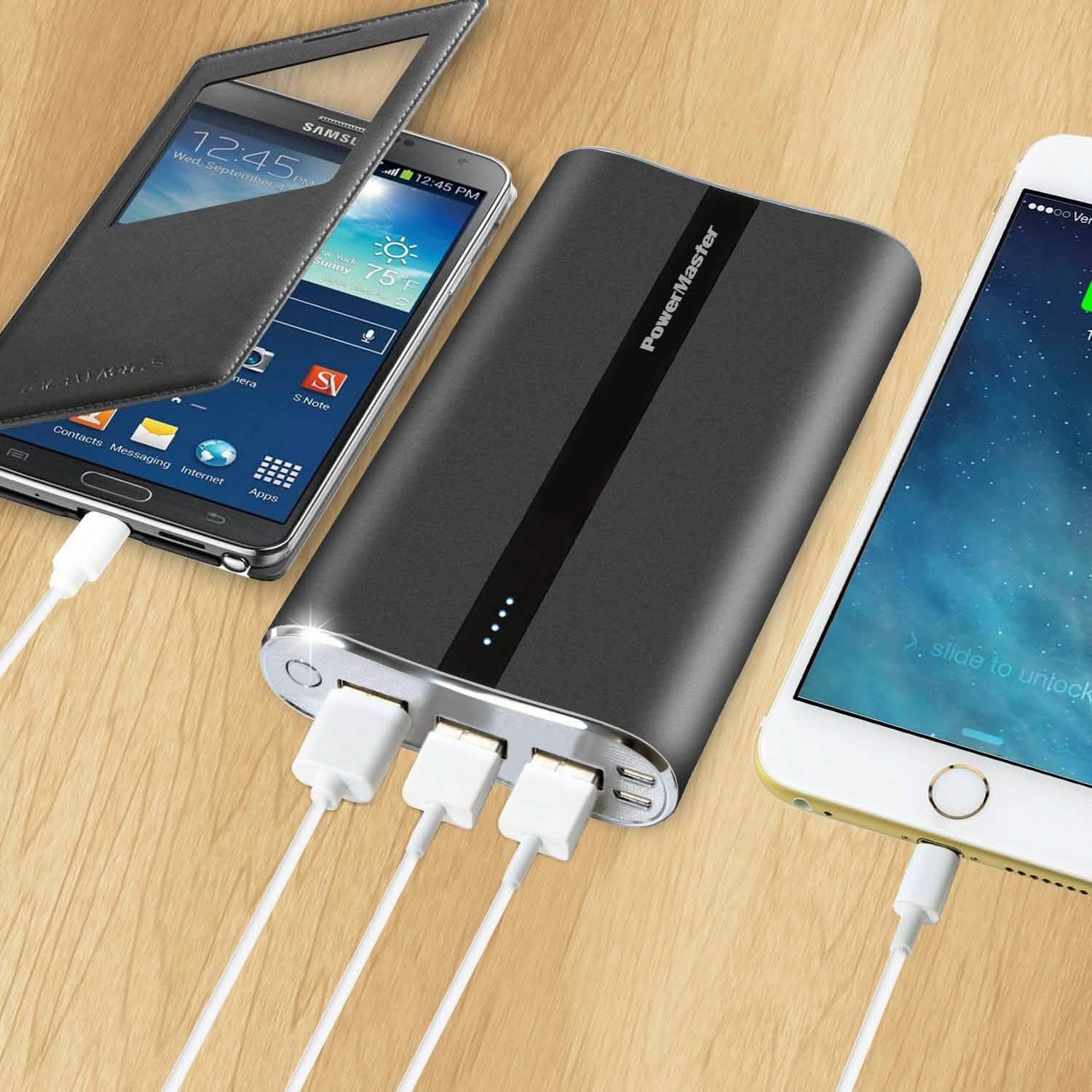 Powermaster 20000mAh Portable Charger Mobile Accessories - Tophatter Daily Deals