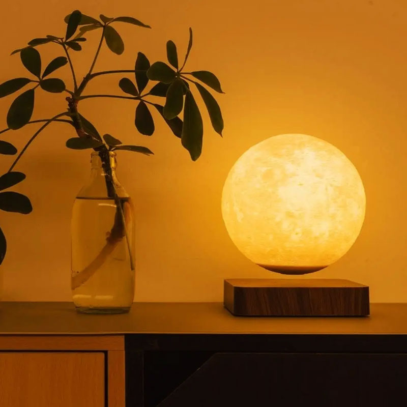 Levitating Moon Lamp Floating Night Light Cozy Home - Tophatter Daily Deals