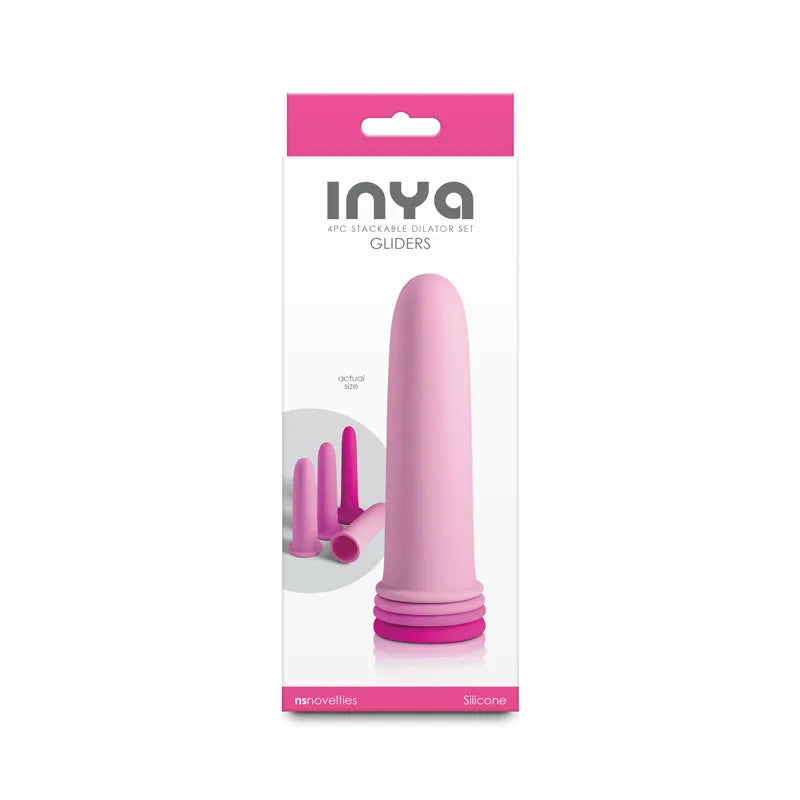 Inya Gliders (Pink) – Silicone Dilator Set with Stackable Sleeves > Sex Toys > Dilators - Tophatter Daily Deals