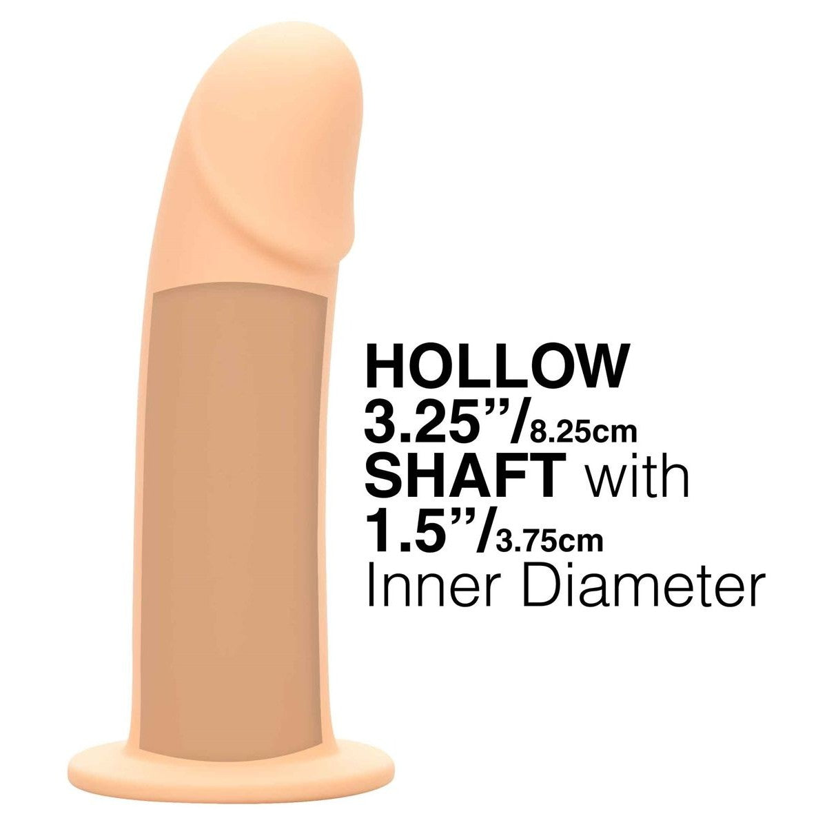 Silicone Hollow PPA Penis Extension in Ivory Male Strap-On - Tophatter Daily Deals