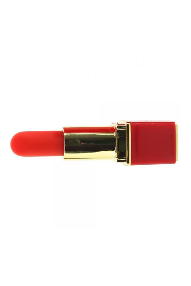 Cousins Group - Pink Pussycat - Rechargeable Lipstick Vibrator - Red/Gold Sex Toy - Tophatter Daily Deals