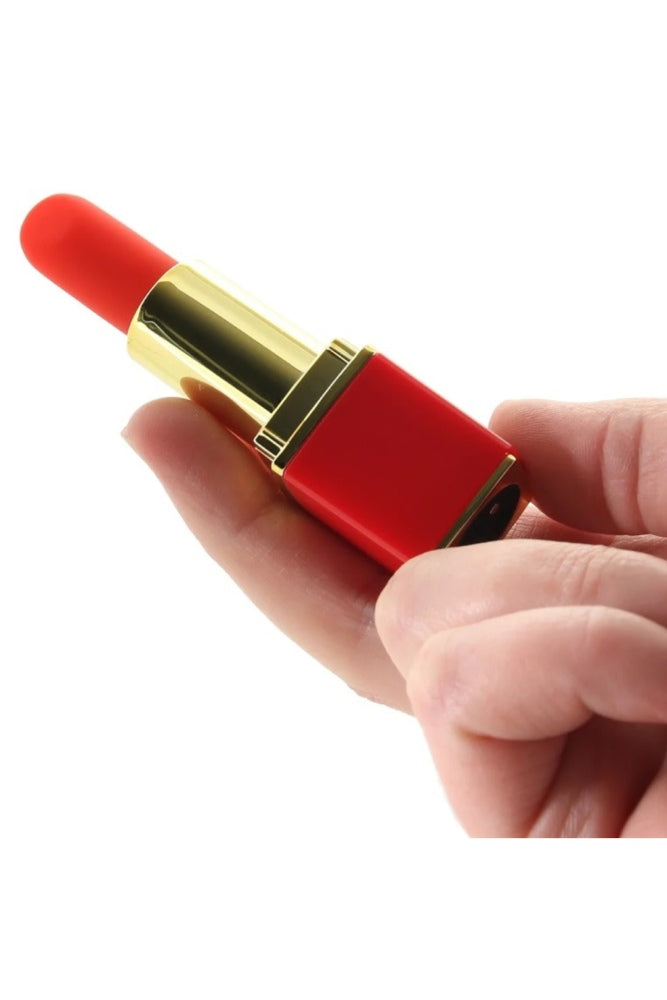 Cousins Group - Pink Pussycat - Rechargeable Lipstick Vibrator - Red/Gold Sex Toy - Tophatter Daily Deals