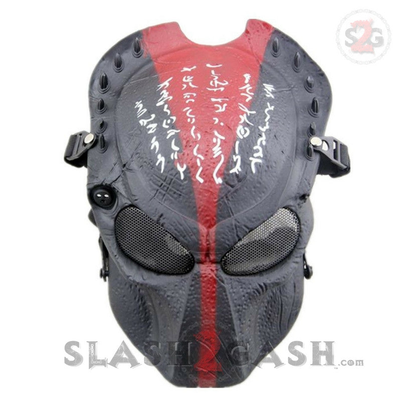 Alien Vs Predator AVP Airsoft Face Mask Tactical Full Face Protection Red Face Mask - Tophatter Daily Deals