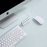 Premium 4 Port Aluminum USB Hub with 11-Inch Shielded Cable USB Hubs & Docking Stations - Tophatter Daily Deals