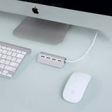 Premium 4 Port Aluminum USB Hub with 11-Inch Shielded Cable USB Hubs & Docking Stations - Tophatter Daily Deals