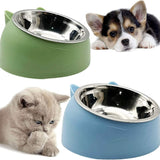 Premium Stainless Steel Cat & Dog Bowls - Non Slip Base for Food & Water Blue Green Pet Supplies - Tophatter Daily Deals