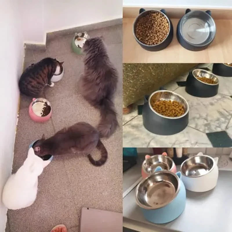 Premium Stainless Steel Cat & Dog Bowls - Non Slip Base for Food & Water Pet Supplies - Tophatter Daily Deals