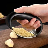 Premium Stainless Steel Garlic Rocker Press - Compact, Durable, and Rust-Resistant Kitchen Gadget Kitchen Tools & Gadgets - Tophatter Daily Deals