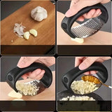 Premium Stainless Steel Garlic Rocker Press - Compact, Durable, and Rust-Resistant Kitchen Gadget Kitchen Tools & Gadgets - Tophatter Daily Deals