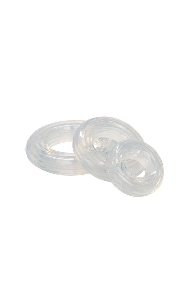 Cal Exotics - Premium Silicone Cock Ring Set - 3-Pack Sex Toy - Tophatter Daily Deals