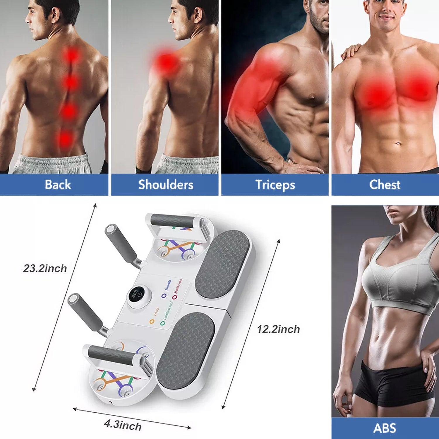 Press Up Board - Portable Push Up Board Core Muscle Training Workout Equipment Home Gym Exercise Exercise & Fitness - Tophatter Daily Deals