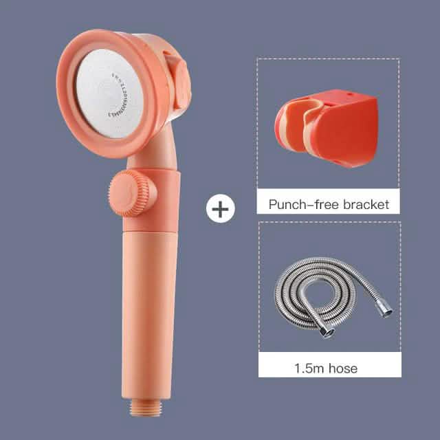 Pressurized Rain Shower Set Orange Set 3 Bath - Tophatter Daily Deals