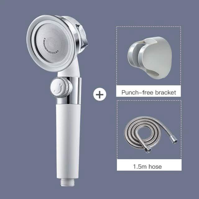 Pressurized Rain Shower Set White Set 3 Bath - Tophatter Daily Deals