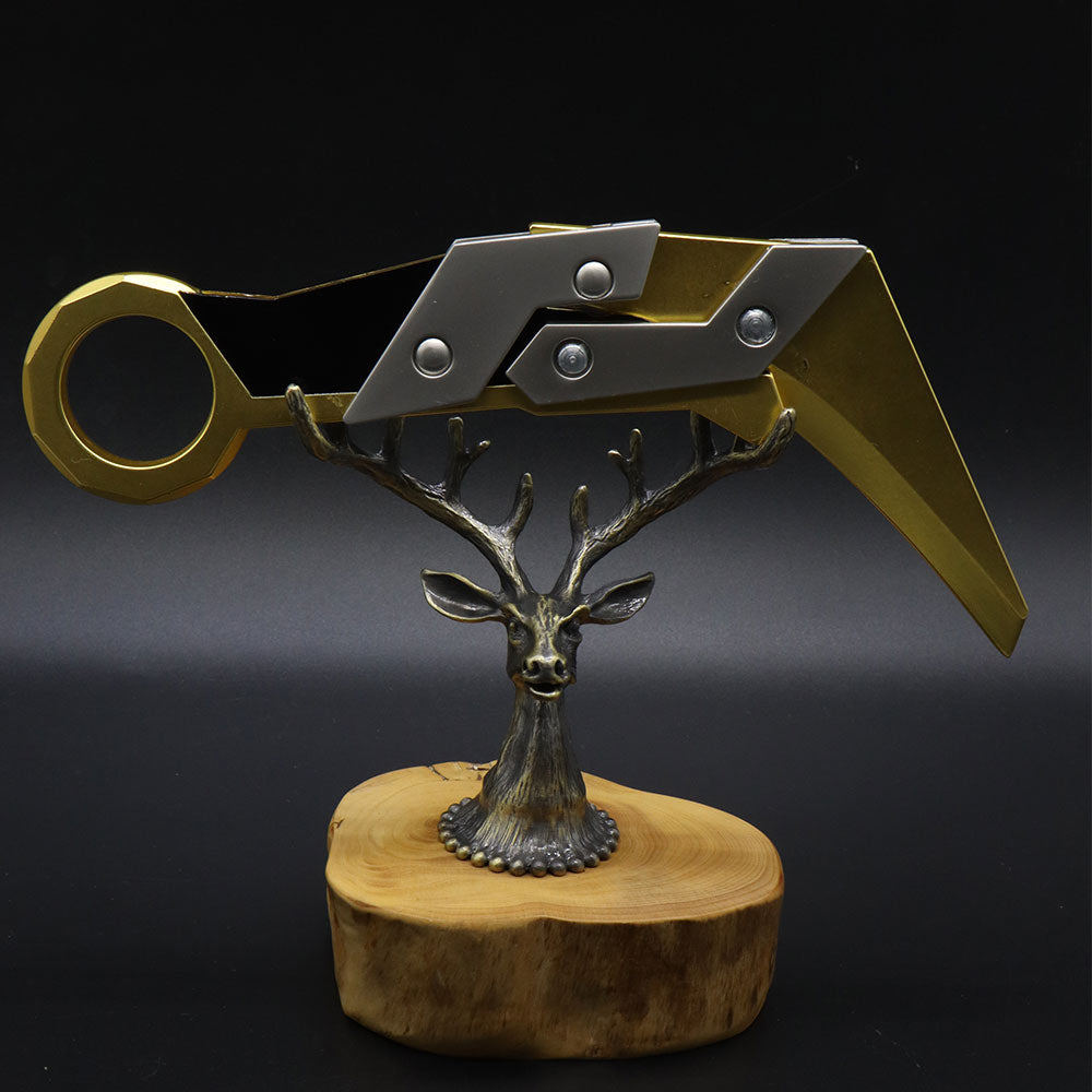 Creative Metal Elk Head Wooden Stand - Tophatter Daily Deals