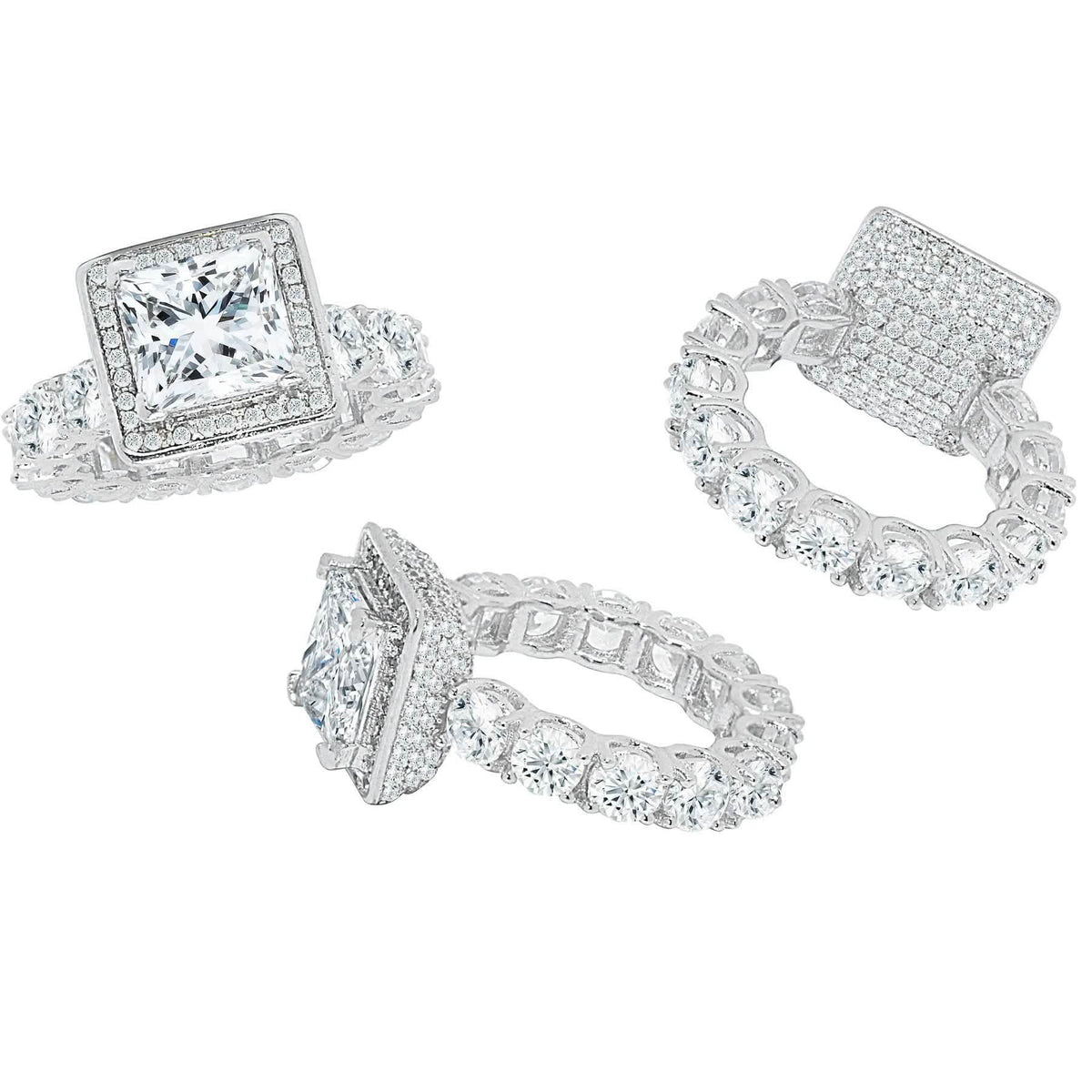 Princess Halo Eternity Ring Rings - Tophatter Daily Deals