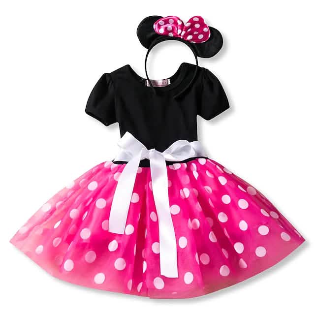 Princess Mouse Polka Dots Cartoon Cute Dress Pink Kids' & Baby Clothing - Tophatter Daily Deals