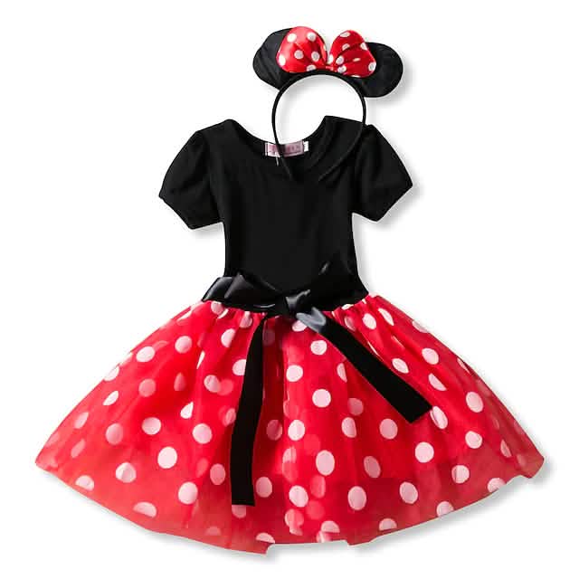 Princess Mouse Polka Dots Cartoon Cute Dress Red Kids' & Baby Clothing - Tophatter Daily Deals