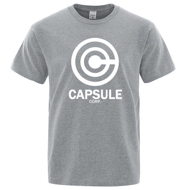 Print Capsule Corp T Shirt Gray Tee - Tophatter Daily Deals