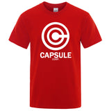 Print Capsule Corp T Shirt Red Tee - Tophatter Daily Deals