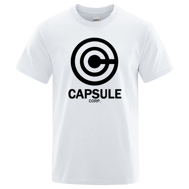 Print Capsule Corp T Shirt White Tee - Tophatter Daily Deals