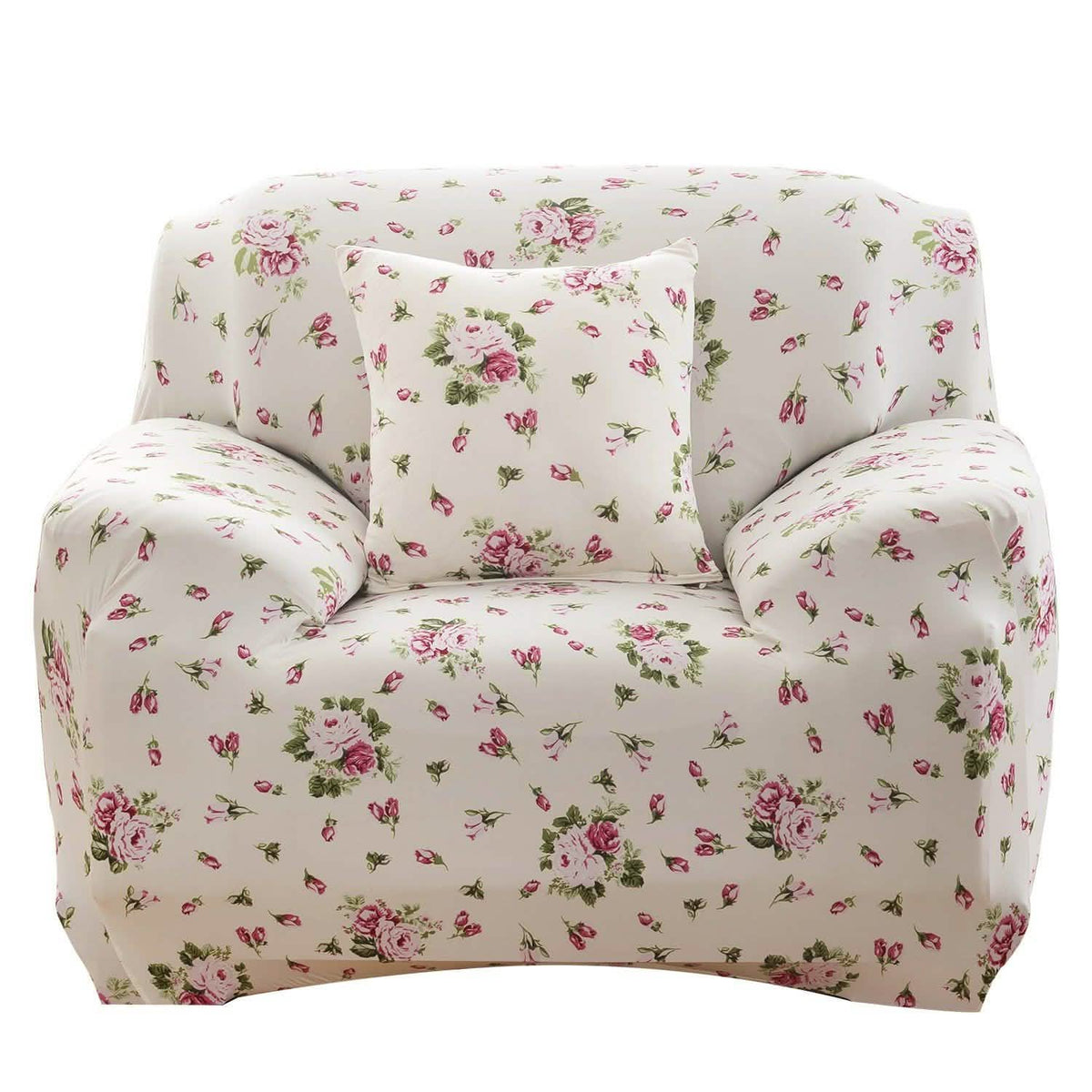 Printed Stretch Sofa Cover Chair Euro Pink Furniture & Decor - Tophatter Daily Deals
