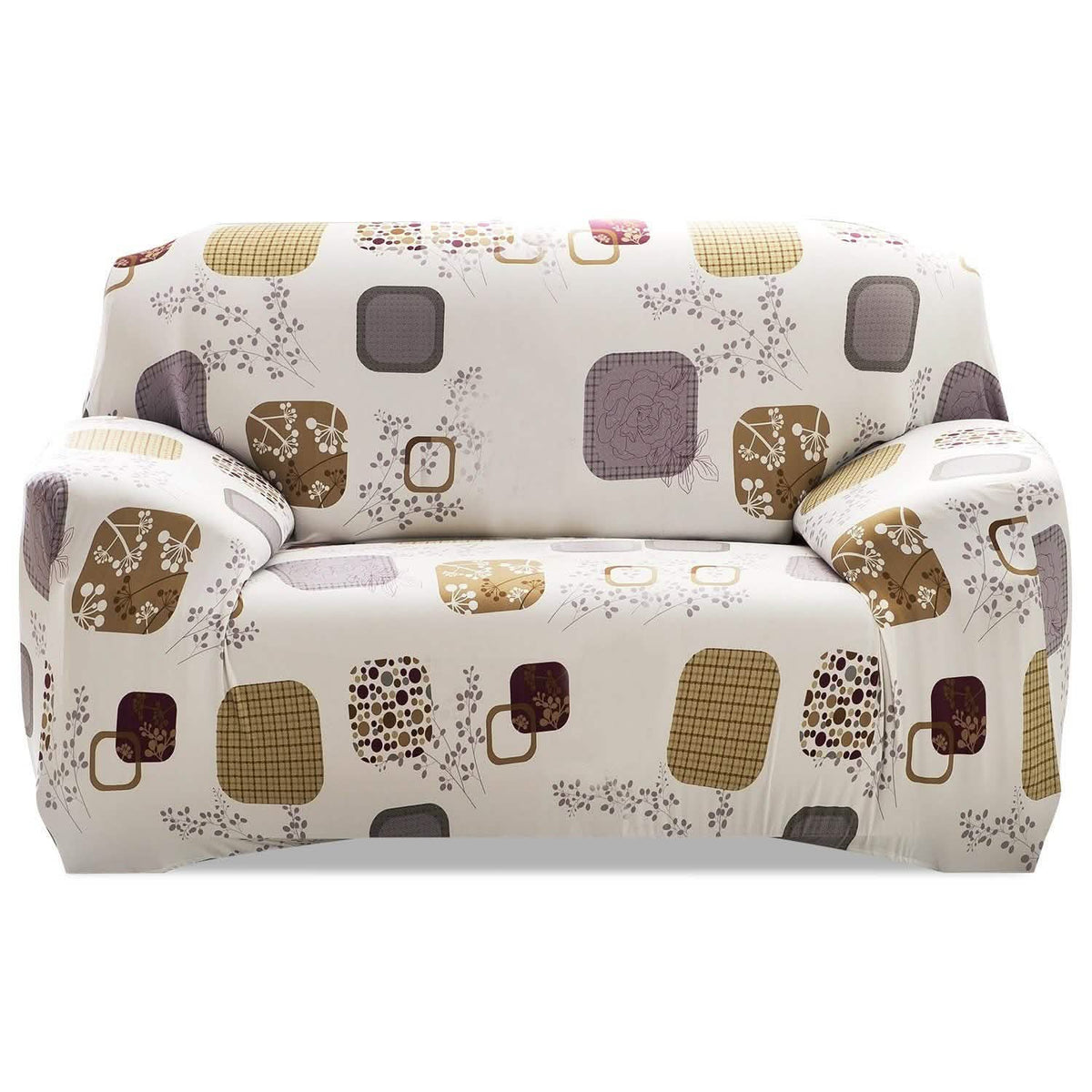 Printed Stretch Sofa Cover Loveseat Blocks Furniture & Decor - Tophatter Daily Deals