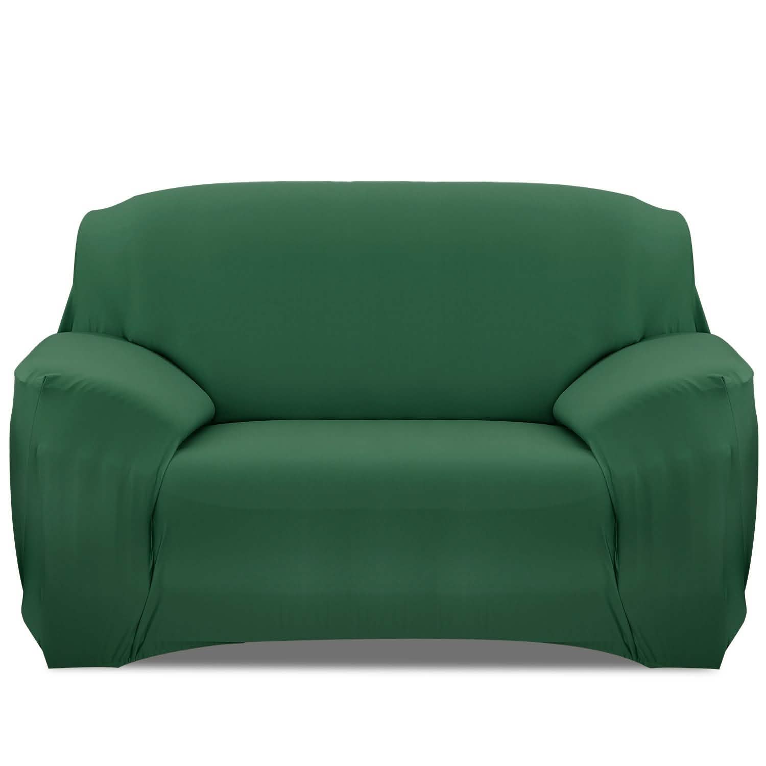 Printed Stretch Sofa Cover Loveseat Dark Green Furniture & Decor - Tophatter Daily Deals