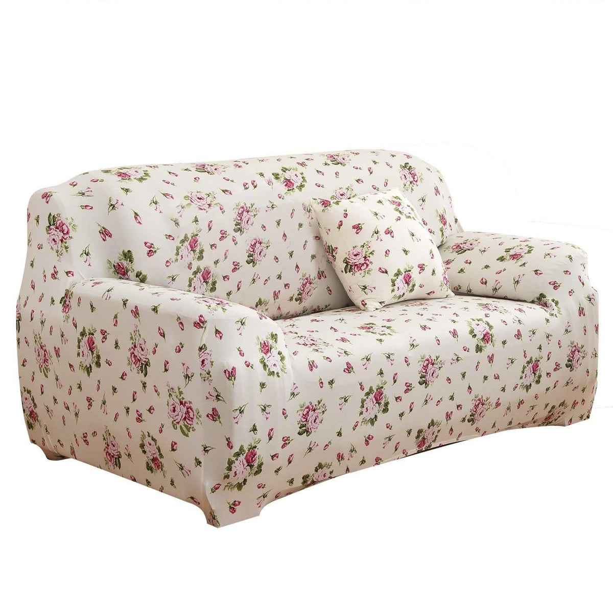 Printed Stretch Sofa Cover Loveseat Euro Pink Furniture & Decor - Tophatter Daily Deals