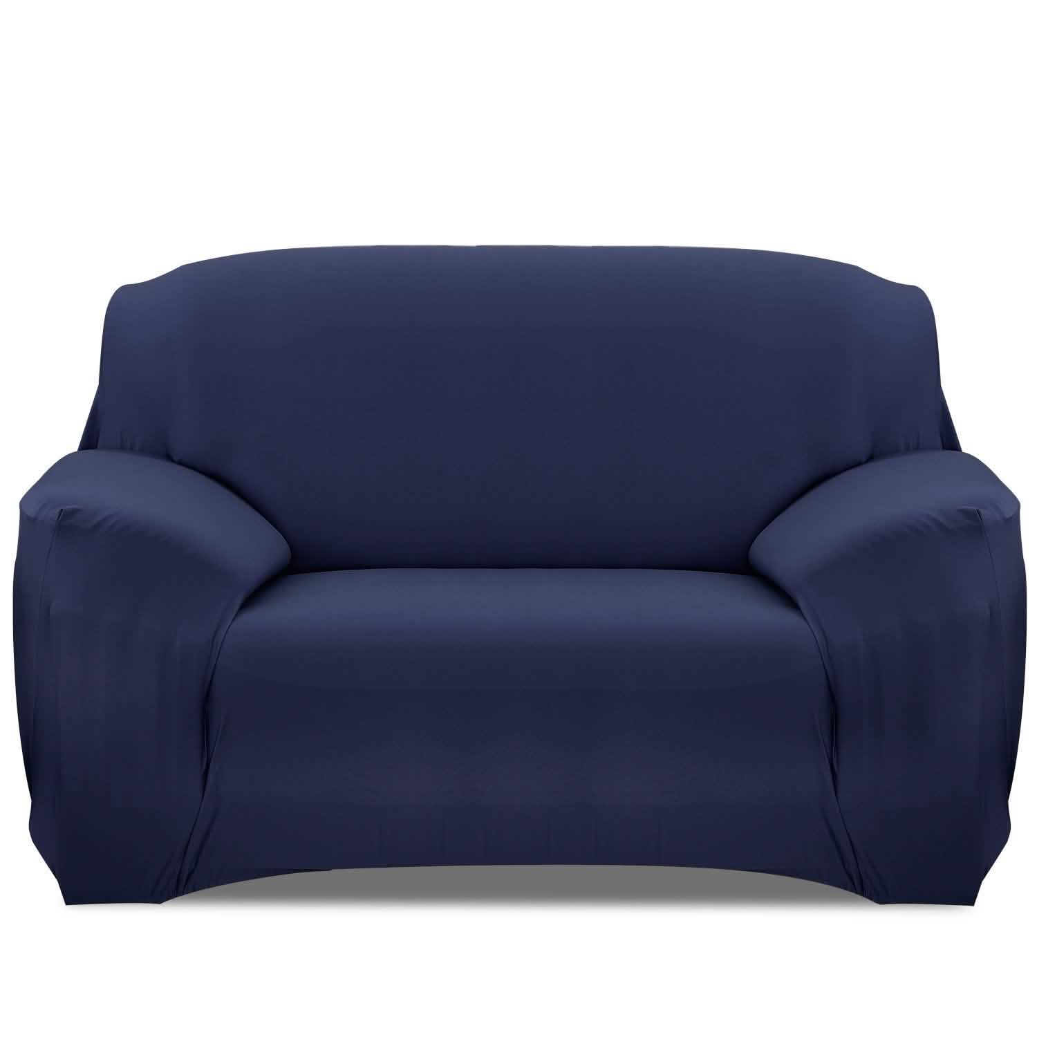 Printed Stretch Sofa Cover Loveseat Navy Blue Furniture & Decor - Tophatter Daily Deals