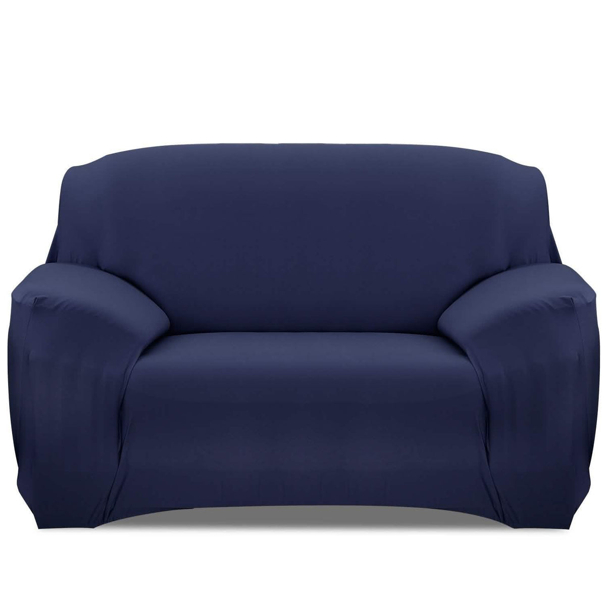 Printed Stretch Sofa Cover Loveseat Navy Blue Furniture & Decor - Tophatter Daily Deals