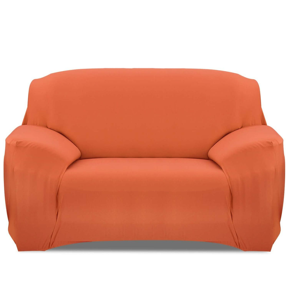 Printed Stretch Sofa Cover Loveseat Orange Furniture & Decor - Tophatter Daily Deals