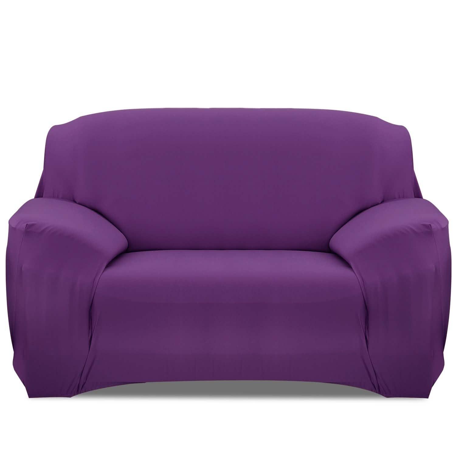 Printed Stretch Sofa Cover Loveseat Purple Furniture & Decor - Tophatter Daily Deals