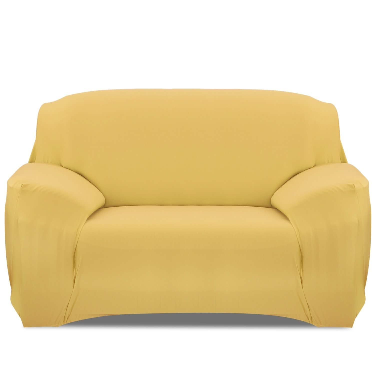 Printed Stretch Sofa Cover Loveseat Yellow Furniture & Decor - Tophatter Daily Deals