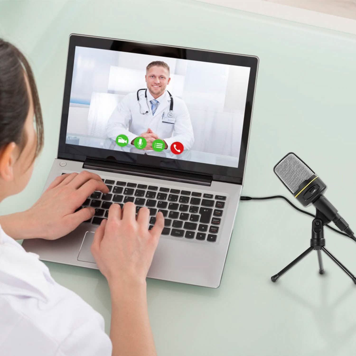 Pro Condenser Microphone with Tripod Audio Accessories - Tophatter Daily Deals