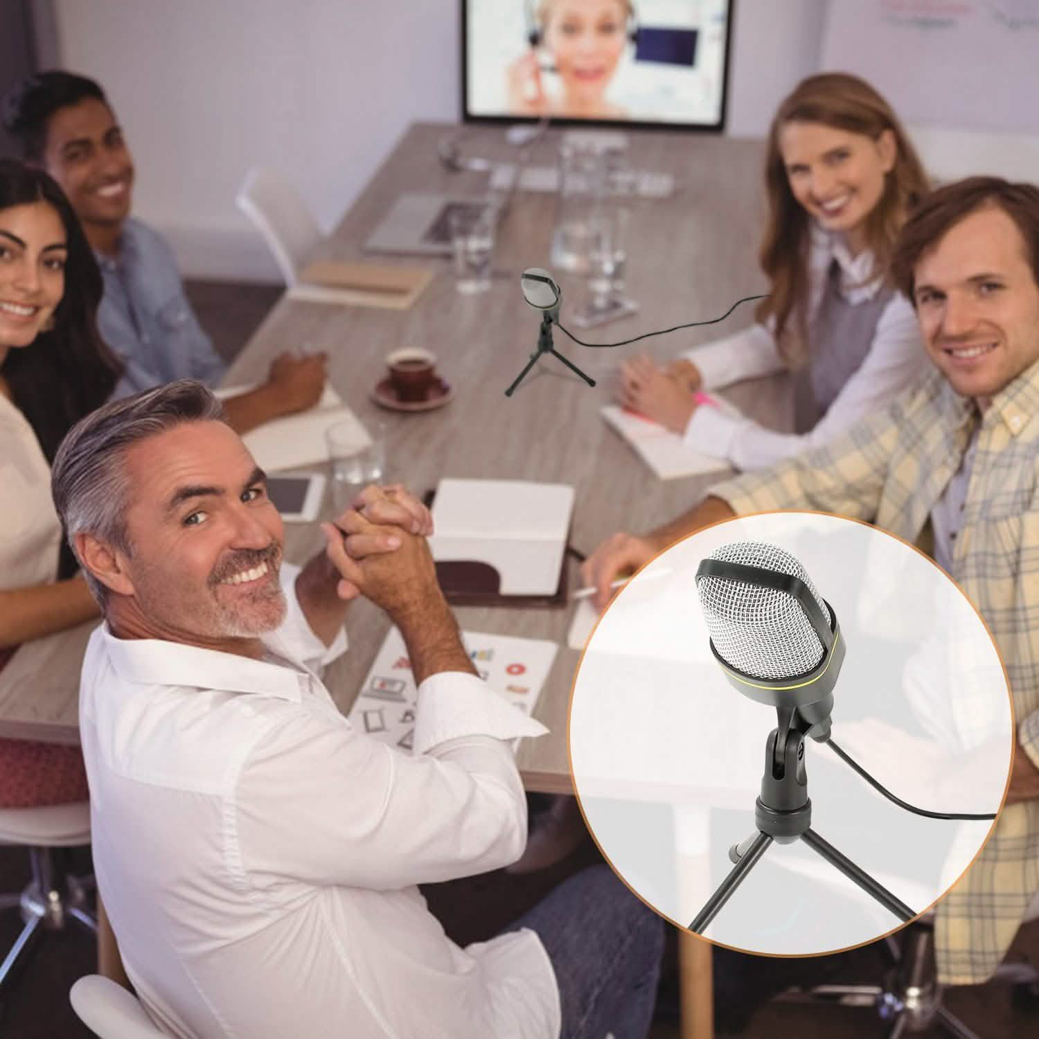 Pro Condenser Microphone with Tripod Audio Accessories - Tophatter Daily Deals