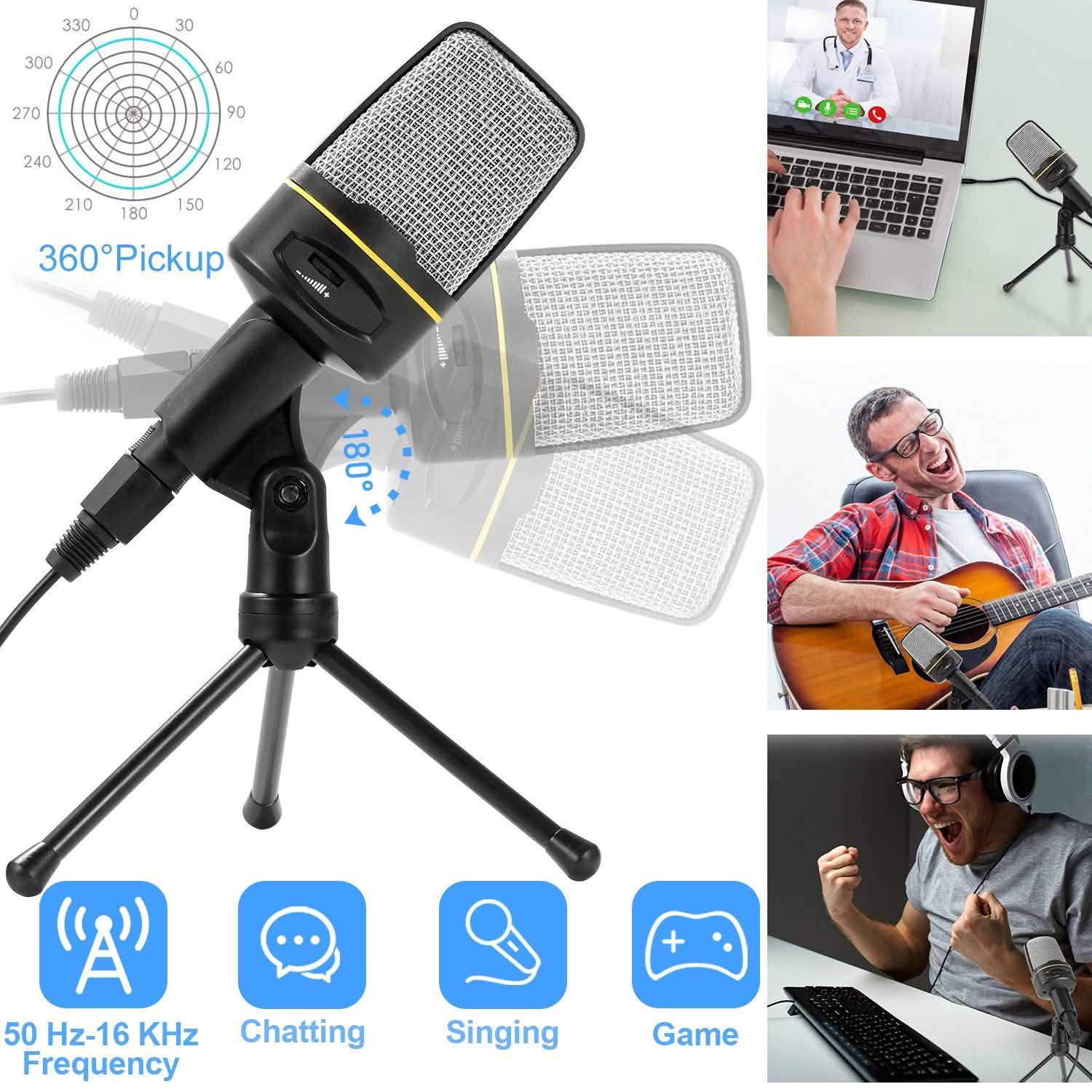 Pro Condenser Microphone with Tripod Audio Accessories - Tophatter Daily Deals