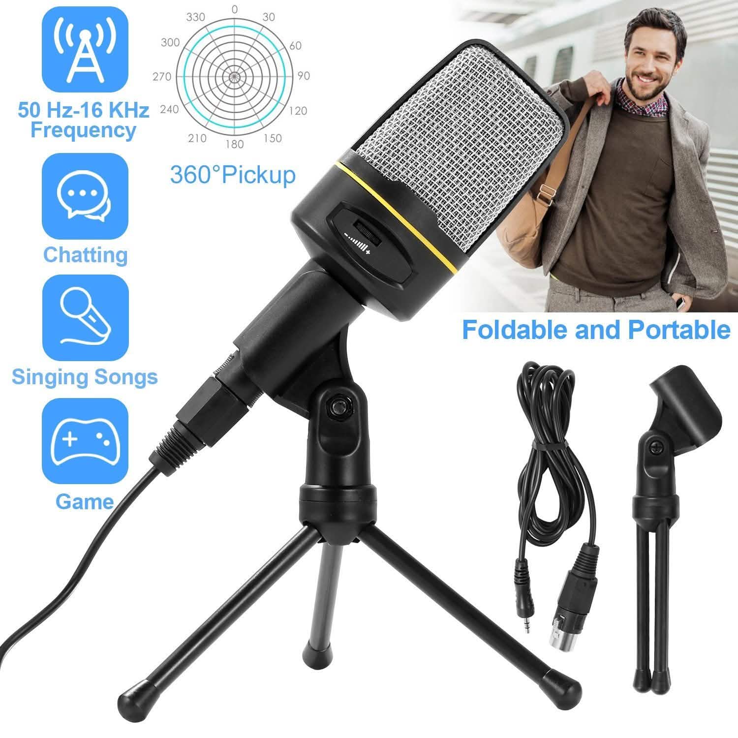 Pro Condenser Microphone with Tripod Audio Accessories - Tophatter Daily Deals