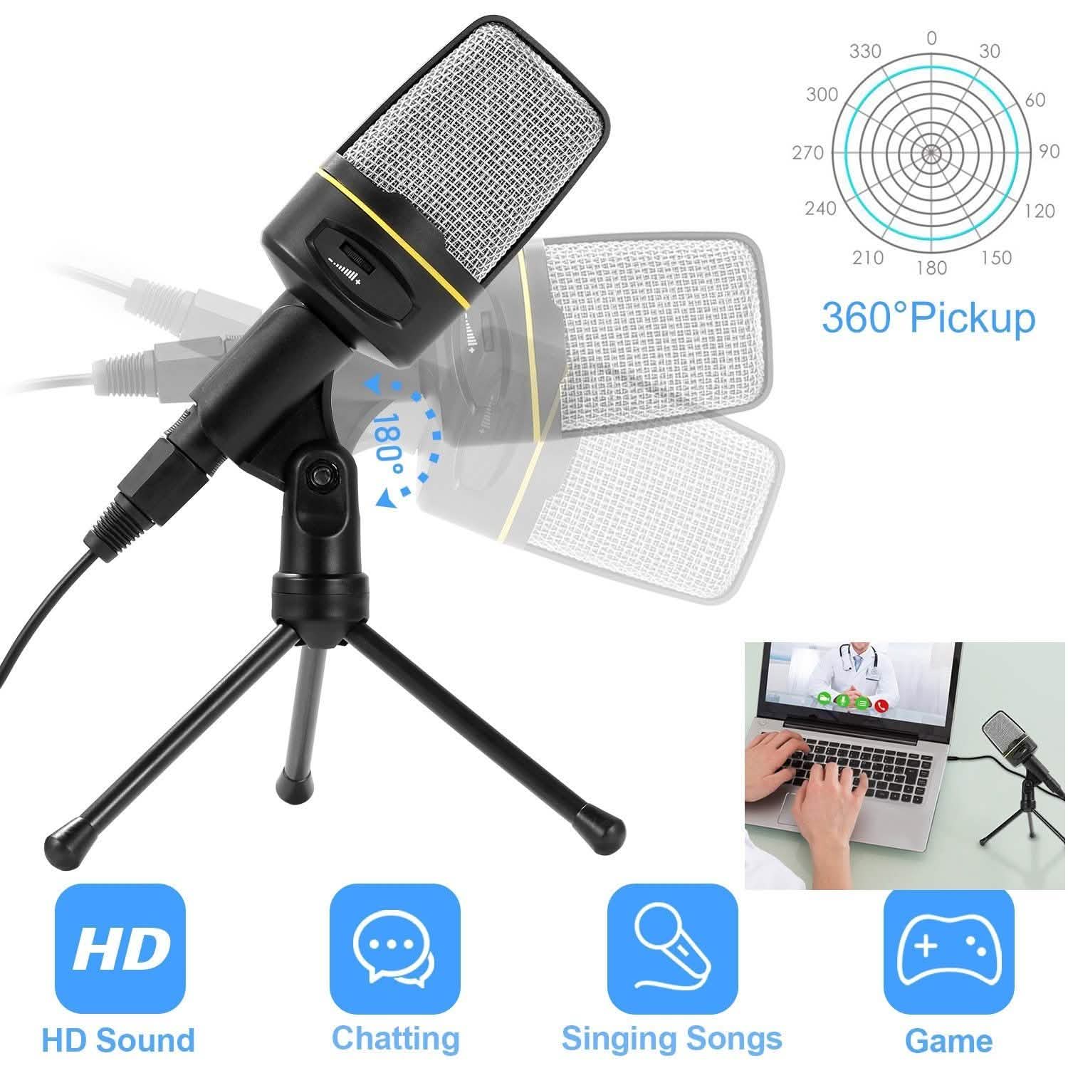 Pro Condenser Microphone with Tripod Audio Accessories - Tophatter Daily Deals