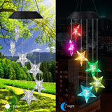 LED Color-Changing Solar Power Ball Wind Chime Outdoor Lighting - Tophatter Daily Deals