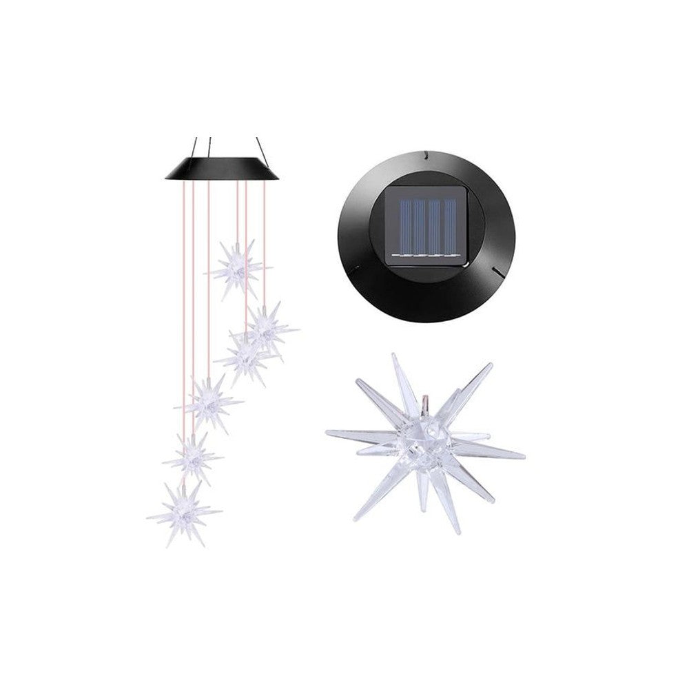 LED Color-Changing Solar Power Ball Wind Chime Outdoor Lighting - Tophatter Daily Deals