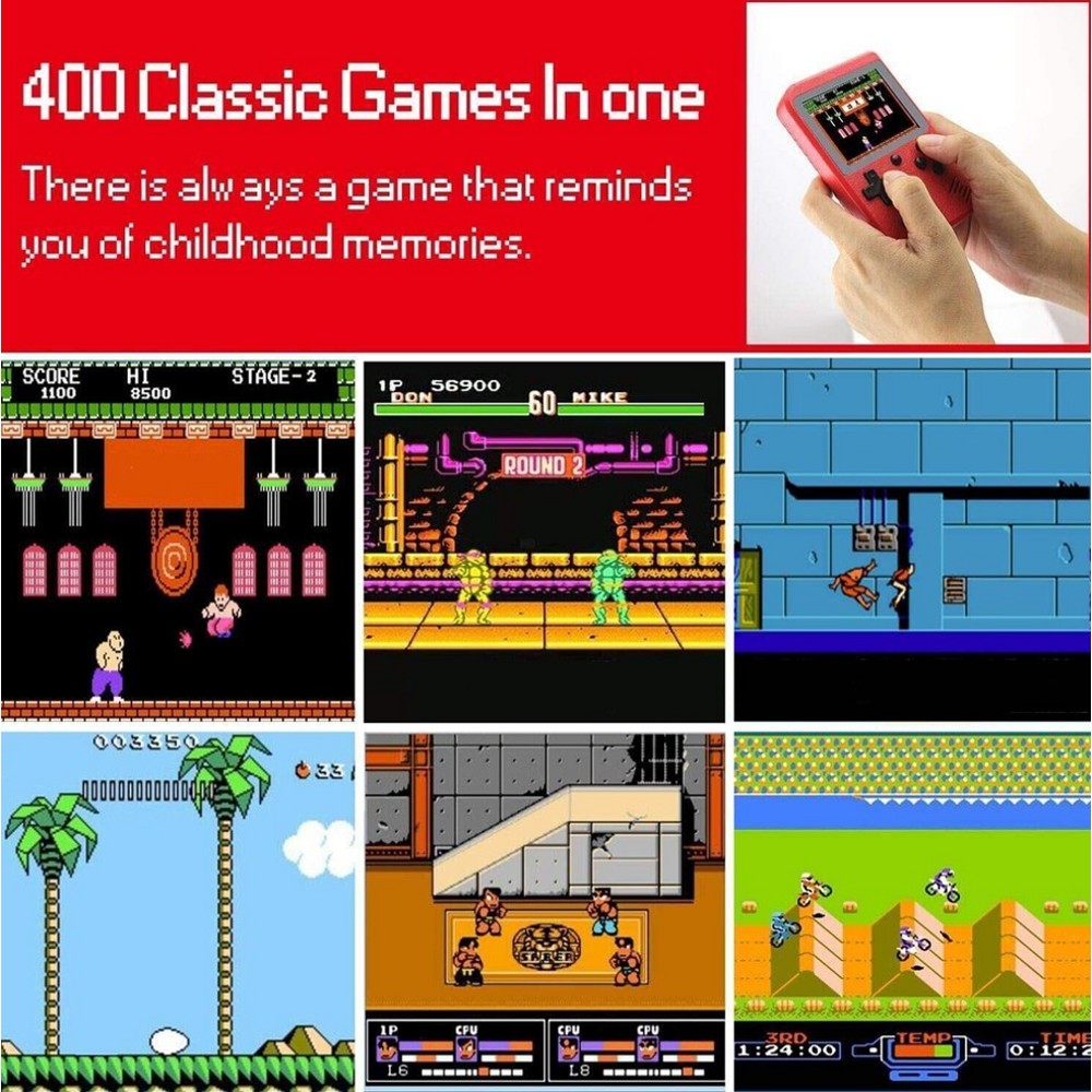 Handheld Game Console with 400 Built-In Games & Controller - 5 Colors Video Games & Consoles - Tophatter Daily Deals