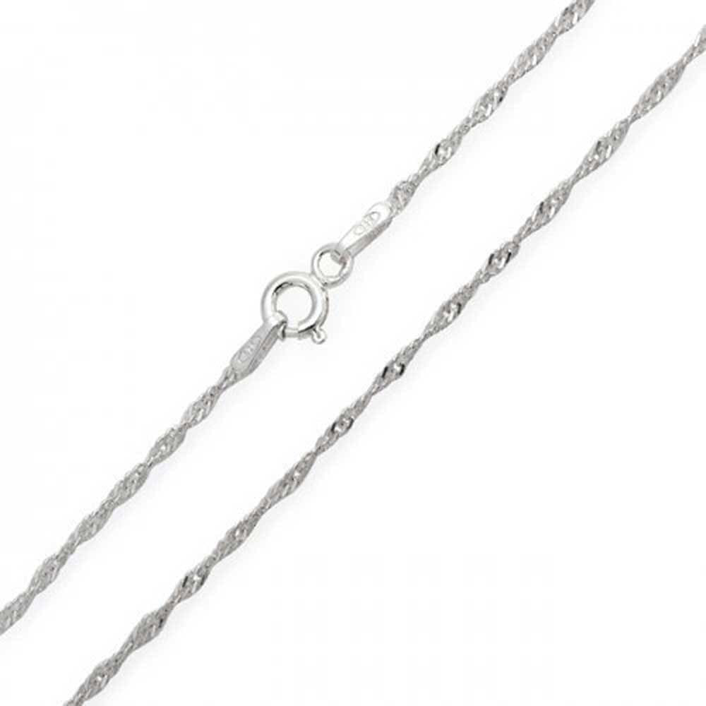 Italian Sterling Silver Necklace — 4 Chain Styles Necklaces - Tophatter Daily Deals