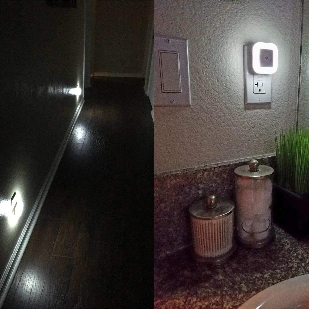 Hakol LED Night Light Lamp with Smart Sensor Dusk to Dawn Sensor, Daylight White, 0.5W Plug-in, 6-Pack Indoor Lighting - Tophatter Daily Deals