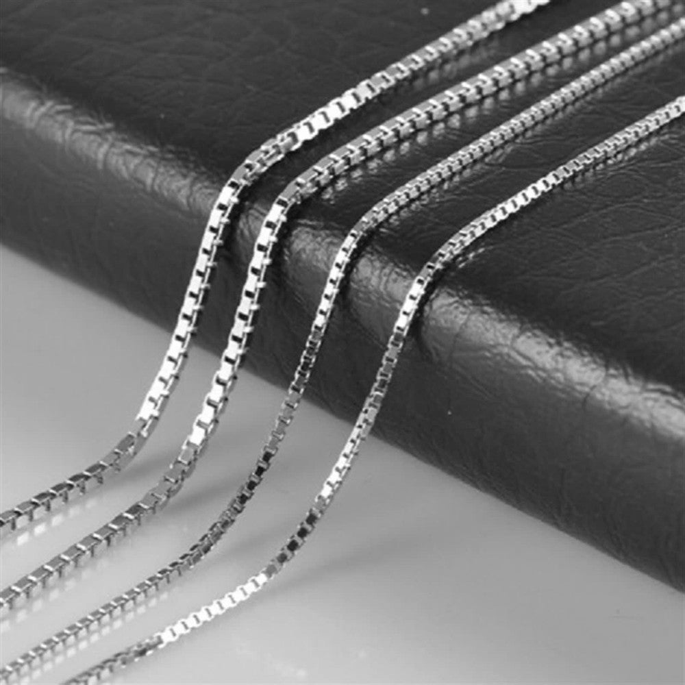 Italian Sterling Silver Necklace — 4 Chain Styles Necklaces - Tophatter Daily Deals