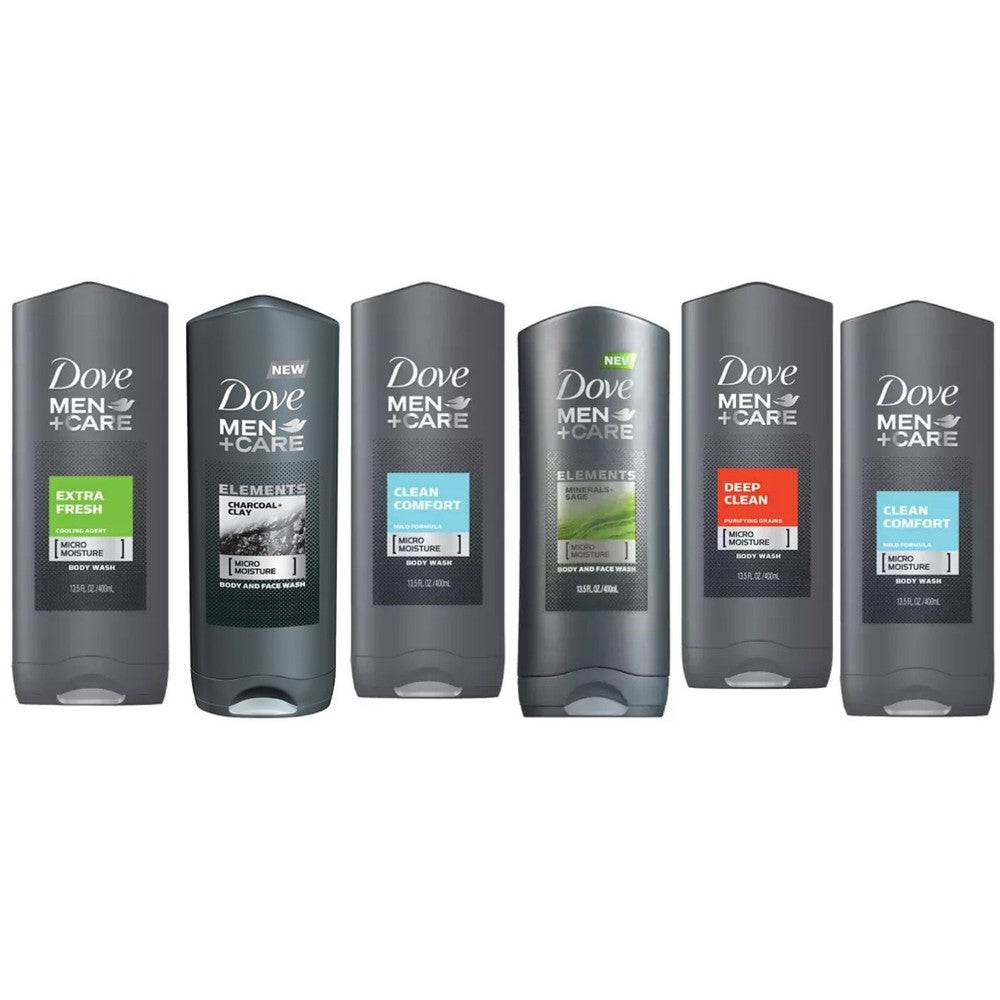 6-Pack Dove Men Shower Gel 400ml (Assorted Scents) Beauty & Personal Care - Tophatter Daily Deals